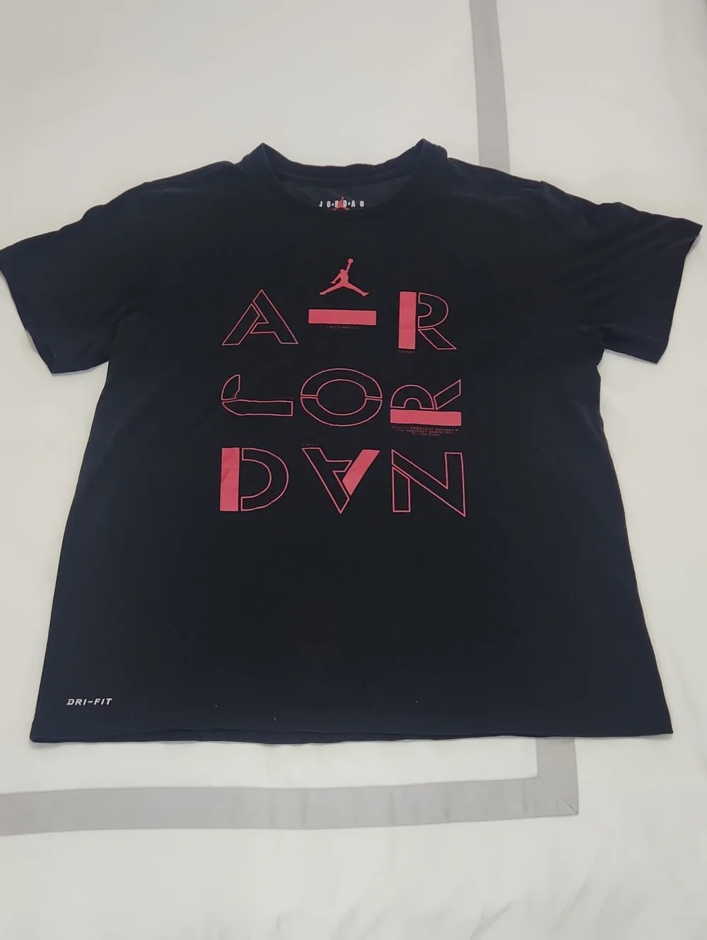 Men's Jordan Black Tee with Red AIR Graphic